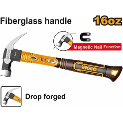 INGCO ANTI SHOCK HANDLE CLAW HAMMER 16OZ HCH81016L