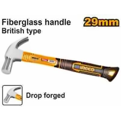 INGCO CLAW HAMMER 29OZ FIBERGLASS HANDLE HCH81029