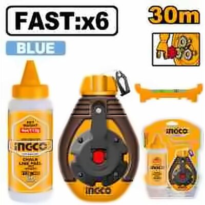 INGCO HEAVY DUTY CHALK LINE REEL 30M X6 HCLR0630