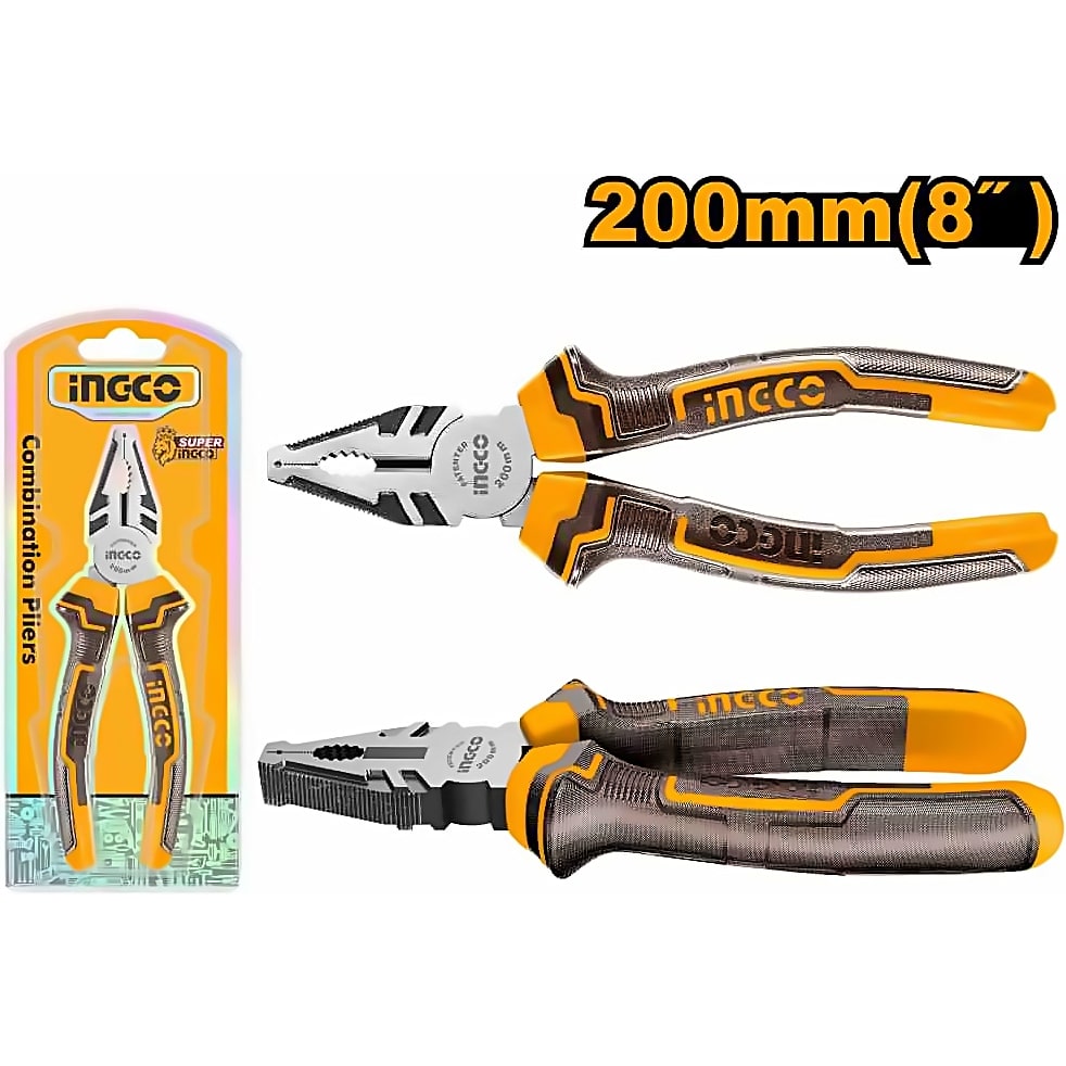 INGCO COMBINATION PLIERS 8 INCH/200MM HCP08208