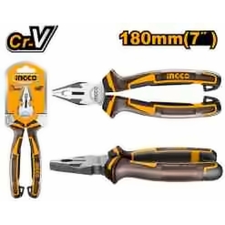 INGCO HD CR-V COMBINATION PLIERS BLACK POLISHED 7"/180MM HCP28188