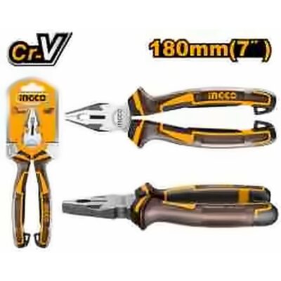 INGCO HD CR-V COMBINATION PLIERS BLACK POLISHED 7"/180MM HCP28188