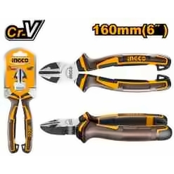 INGCO HD CR-V DIAGONAL CUTTING PLIERS BLACK POLISHED 6"/160MM HDCP28168
