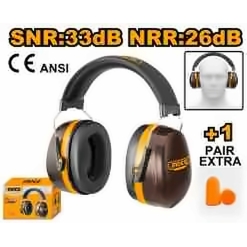 INGCO IMPACT RESISTANT EARMUFF ANSI3.19-1974 & EN352-2:2020 HEM3328