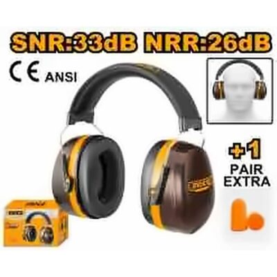 INGCO IMPACT RESISTANT EARMUFF ANSI3.19-1974 & EN352-2:2020 HEM3328