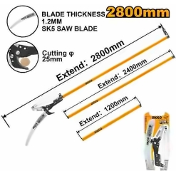 INGCO EXTENDABLE PRUNING CUTTER & POLE SAW MAX. HEIGHT 2.80M HEPS25281