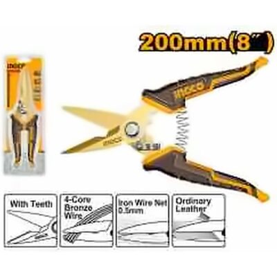 INGCO HEAVY DUTY ELECTRICIAN SCISSORS 8 INCH HES0188