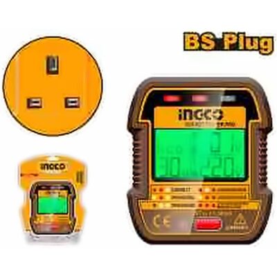 INGCO BRITISH PLUG SOCKET TESTER HESST30012