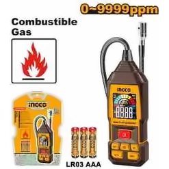 INGCO DIGITAL GAS INDICATOR WITH FLEXIBLE PROBE 450MM, HETGA031