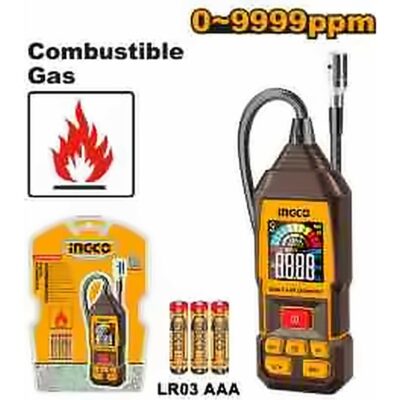 INGCO DIGITAL GAS INDICATOR WITH FLEXIBLE PROBE 450MM, HETGA031