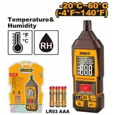 INGCO DIGITAL HUMIDITY & TEMPERATURE METER HETHT031