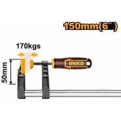 INGCO F CLAMP WITH PLASTIC HANDLE 50X150MM HFC020501
