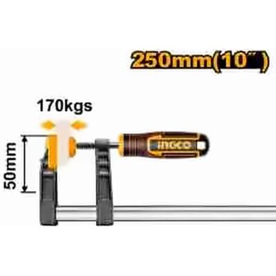 INGCO F CLAMP WITH PLASTIC HANDLE 50X250MM HFC020503