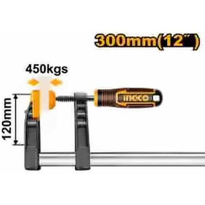 INGCO F CLAMP WITH PLASTIC HANDLE 120X300MM HFC021201