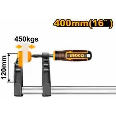 INGCO F CLAMP WITH PLASTIC HANDLE 120X400MM HFC021204