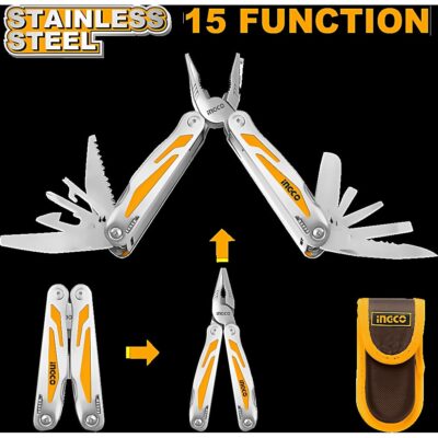 INGCO FOLDABLE MULTI-FUNCTION TOOL W/NYLON BELT POUCH HFMFT0115