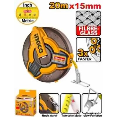 INGCO 20M FIBERGLASS MEASURING TAPE HFMT1820