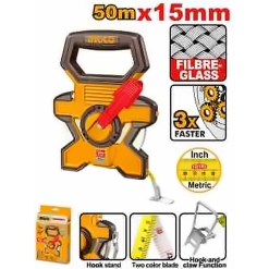 INGCO FIBERGLASS MEASURING TAPE 50M/165FT 15MM BLADE WIDTH HFMT1850