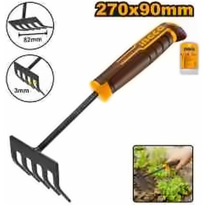 INGCO GARDEN FIVE TINE RAKE HFTR1008