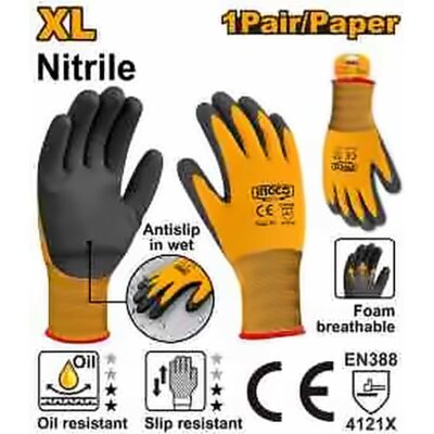 INGCO NITRILE COATED GLOVES HGNG05