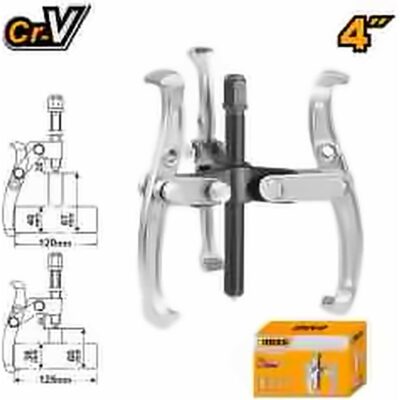 INGCO 3 JAWS PULLER 4" CR-V MAX FORCE 3000KG HGP08034