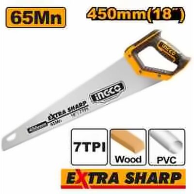 INGCO HAND SAW 18" 450MM 7TPI HHAS15450