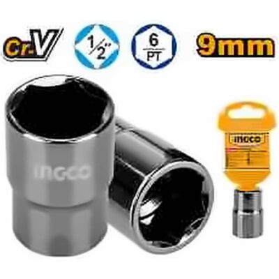 INGCO 1/2" HEXAGONAL SOCKET 9MM HHAST12091