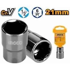 INGCO 1/2" HEXAGONAL SOCKET 21MM HHAST12211