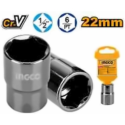 INGCO 1/2" HEXAGONAL SOCKET 22MM HHAST12221