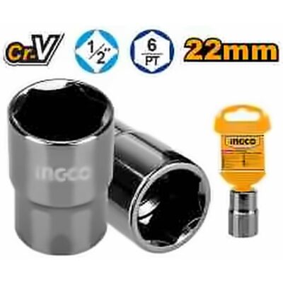 INGCO 1/2" HEXAGONAL SOCKET 22MM HHAST12221