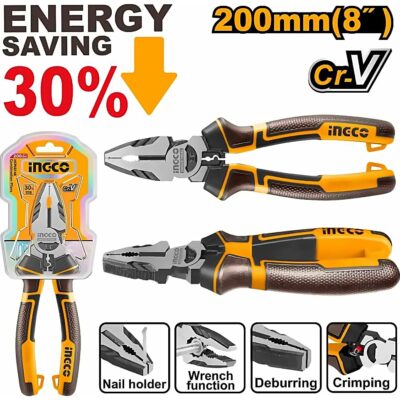 INGCO COMBINATION PLIERS 8 INCH HEAVY DUTY HHCP28200