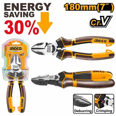 INGCO HIGH LEVERAGE DIAGONAL CUTTING PLIERS 7" 180MM HHLDCP28180