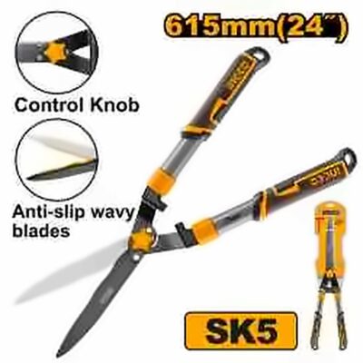 INGCO HEDGE SHEAR 615MM SK5 WAVY BLADE HHS8301
