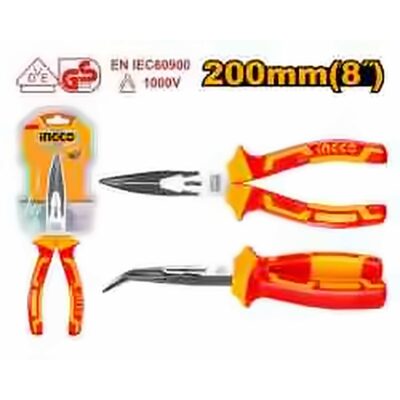 INGCO INSULATED BENT NOSE PLIERS 8 INCH VDE 1000V HIBNP28208
