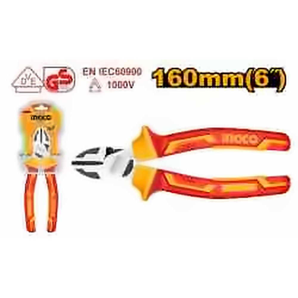 INGCO INSULATED DIAGONAL PLIERS 6 INCH VDE 1000V HIHLDCP28160