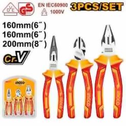 INGCO 3PCS CR.V HIGH VOLTAGE 1000V INSULATION PLIER SET HIKPS28318