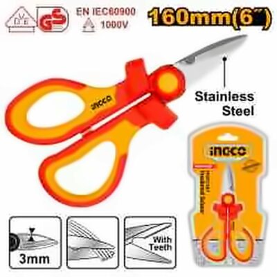 INGCO INSULATED STAINLESS SHEARS VDE 1000V HISS1601
