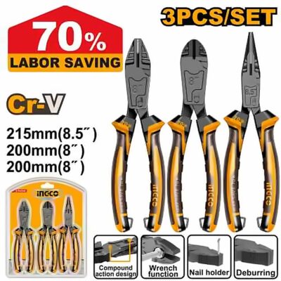 INGCO 4PCS CIRCLIP PLIERS SET 9" 230MM HKCPS5836