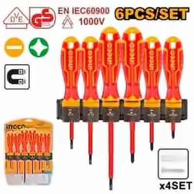 INGCO 6PCS INSULATED SCREWDRIVER SET HKISD0608