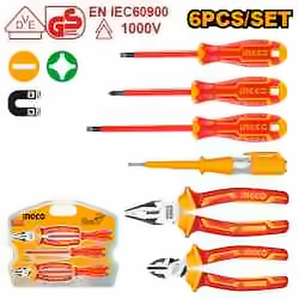 INGCO VDE 6PCS INSULATED HAND TOOL SET HKIST3061