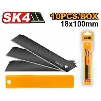 INGCO HIGH TEMPERATED BLACK SNAP OFF BLADE 18MM HKNCB181
