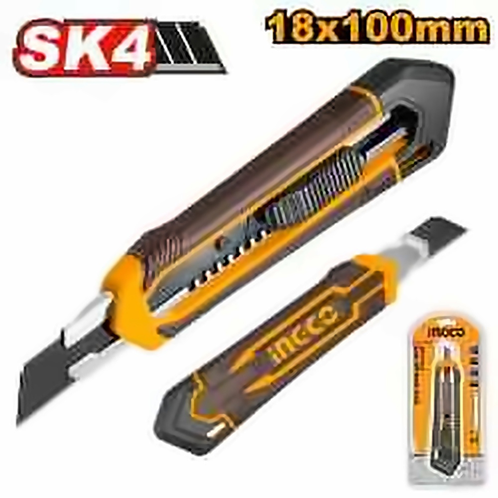 INGCO SNAP OFF BLADE AUTO LOCK KNIFE 18MM HKNS11815