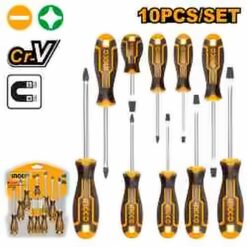 INGCO 10PCS SCREWDRIVER SET 6PCS (-) & 4PCS (+) HKSD1028