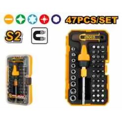 INGCO 47PCS T-HANDLE WRENCH SCREWDRIVER BIT SET HKSDB0478