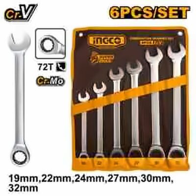 INGCO 6PCS RATCHET SPANNER SET HKSPAR1061