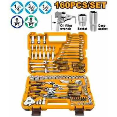 INGCO 160PCS COMBINATION TOOLS SET HKTHP51608