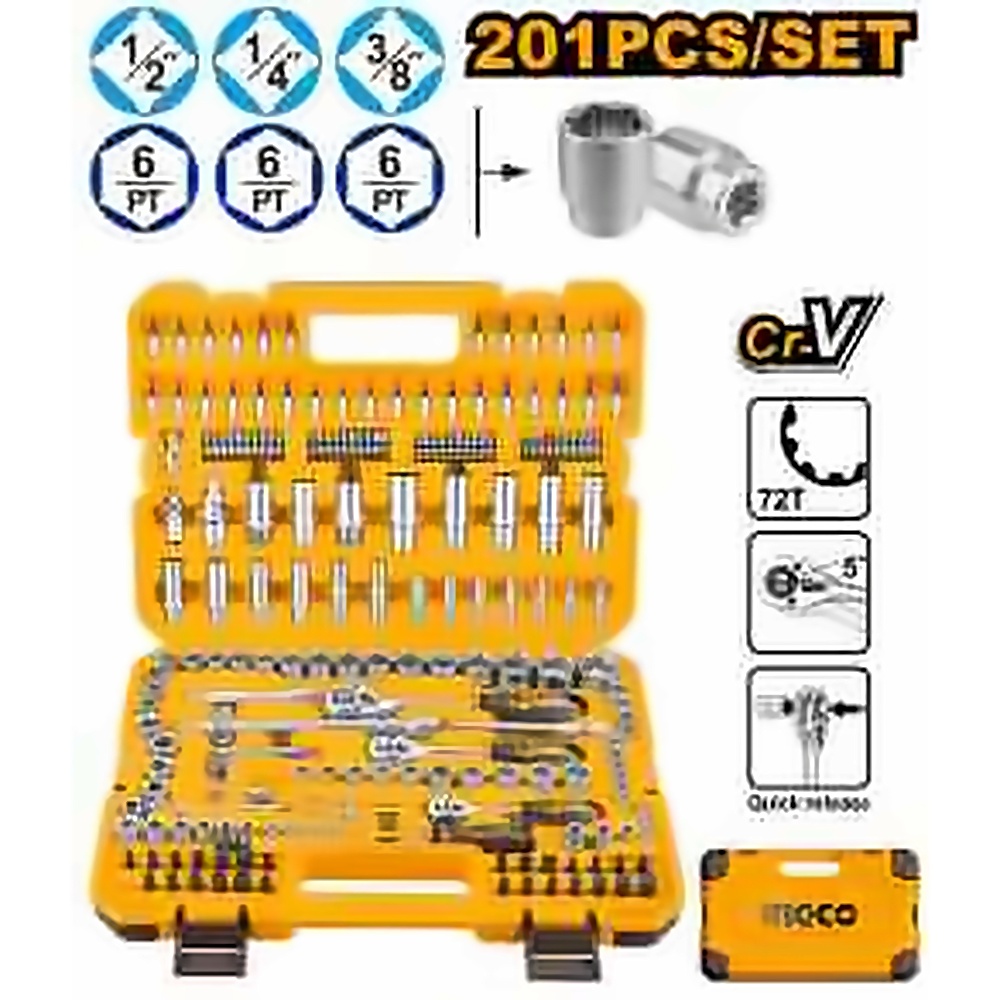 INGCO 20PC 1/2" SOCKET SET HKTS082016