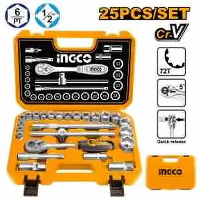 INGCO 25PCS 1/2DR SOCKET SET HKTS12251