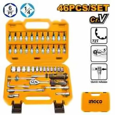 INGCO 46PCS 1/4" DR. SOCKET SET HKTS14462