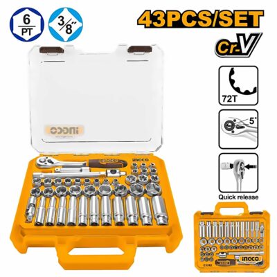 INGCO 43PCS 3/8 SOCKET SET HKTS38436
